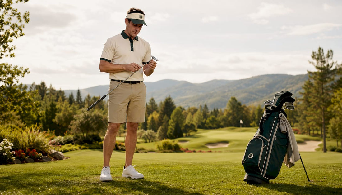 Golfer in comfortable Canadian golf apparel outdoors