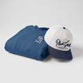 Plaid Gorilla Golf Club Kit — Country Club Snapback in Navy/Cloud White paired with Prime Hoodie in Real Teal