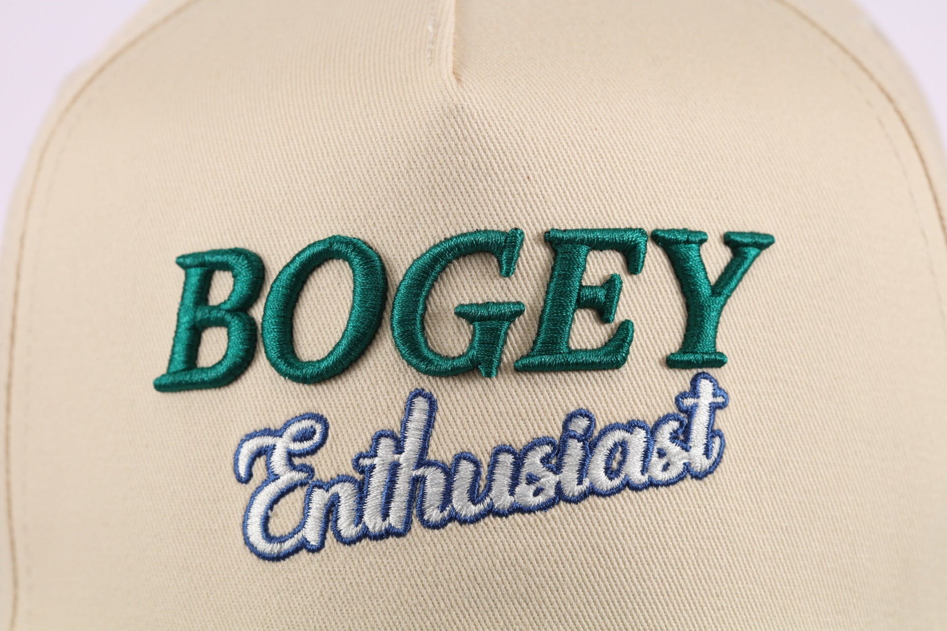 Bogey Enthusiast Snapback – Tan/Emerald Green