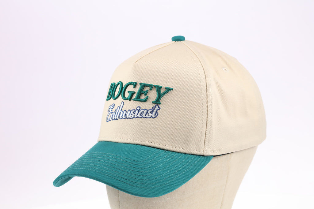 Bogey Enthusiast Snapback – Tan/Emerald Green