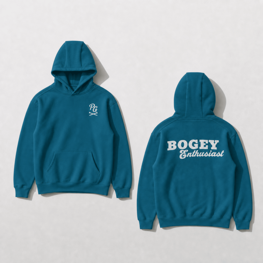 Plaid Gorilla Golf Bogey Enthusiast Hoodie in Pine, heavyweight brushed fleece golf hoodie